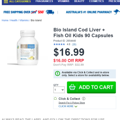 Bio Island Cod Liver &Amp; Fish Oil For Kids - Dầu Gan Cá Tuyết - Hàng Úc 90 Viên 2 Bio Island Cod Liver Chemis