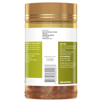 Mầm Đậu Nành Lecithin Healthy Care 1200Mg 100 Viên 3 Healthy Care Lecithin 1200Mg 100 Capsules 2 1 3000X