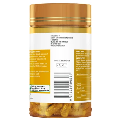 Nhau Thai Cừu Sheep Placenta Healthy Care 5000Mg 100 Viên Hàng Úc - Mẫu Mới 3 Healthy Care Sheep Placenta 5000Mg 100 Capsules 2 3000X