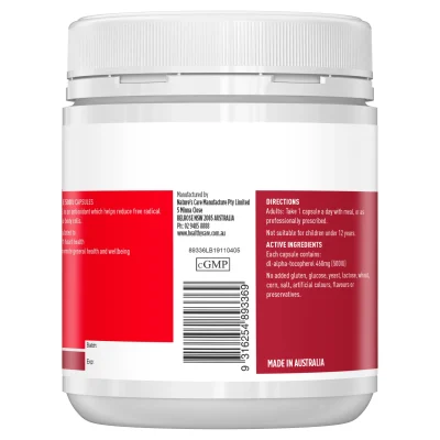 Viên Uống Đẹp Da Vitamin E Healthy Care 500Iu 200 Viên, Hàng Úc - Mẫu Mới 2 Healthy Care Vitamin E 500Iu 200 Capsules 2 3000X