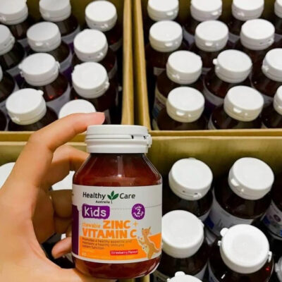 Viên Nhai Bổ Sung Kẽm Zinc + Vitamin C Healthy Care Giúp Tăng Sức Đề Kháng Cho Bé Hàng Úc - Mẫu Mới 3 Healthy Care Zinc