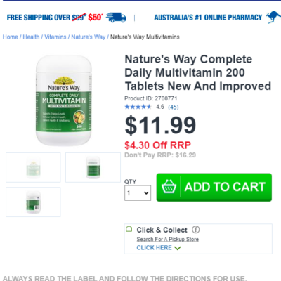 Natures Way Complete Daily Multivitamin 3