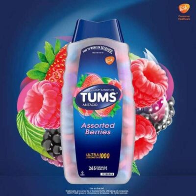 Tums Assorted Berries 265 Viên - Viên Nhai Điều Trị Đau Dạ Dày Của Mỹ - Mẫu Mới 3 Tums Assorted Berries 1