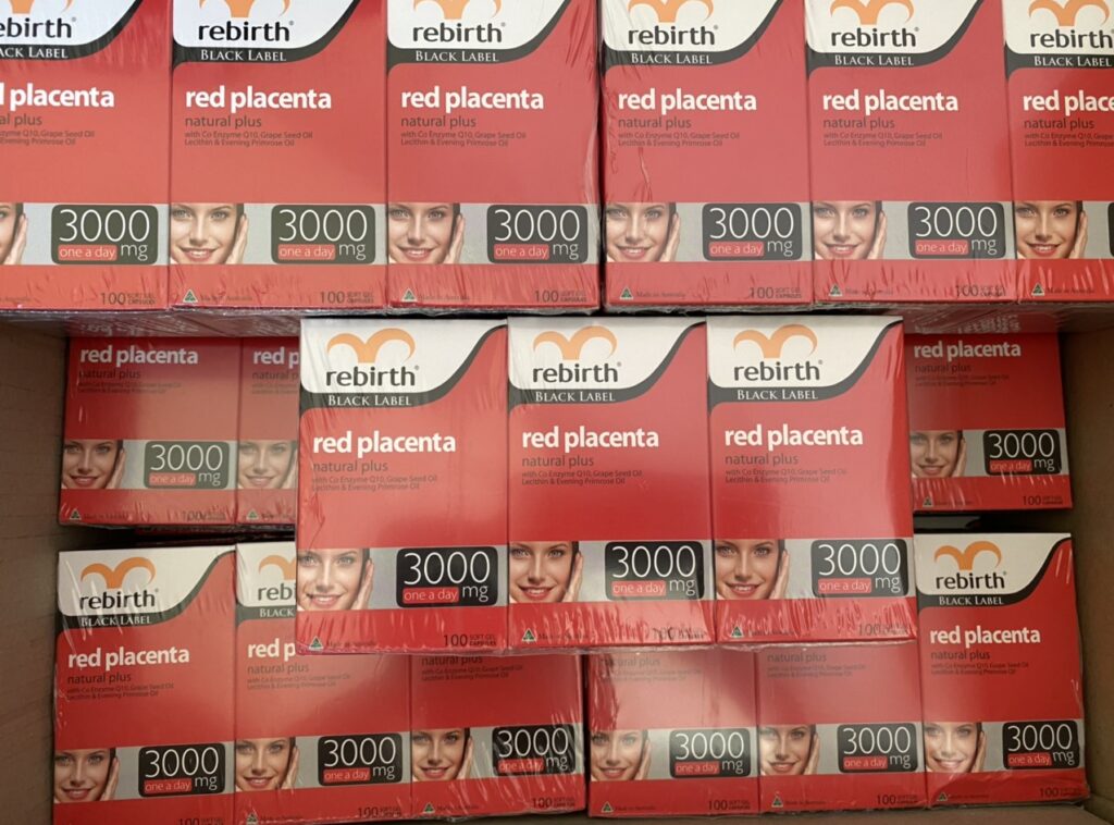 Viên Uống Nhau Thai Cừu Đỏ Rebirth Red Placenta 3000Mg 100 Viên Hàng Úc 3 Ntc Do 1