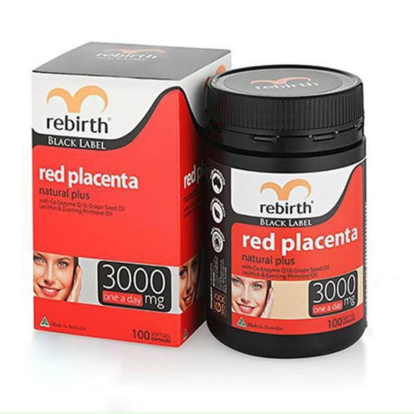Viên Uống Nhau Thai Cừu Đỏ Rebirth Red Placenta 3000Mg 100 Viên Hàng Úc 4 Ntc Do 2
